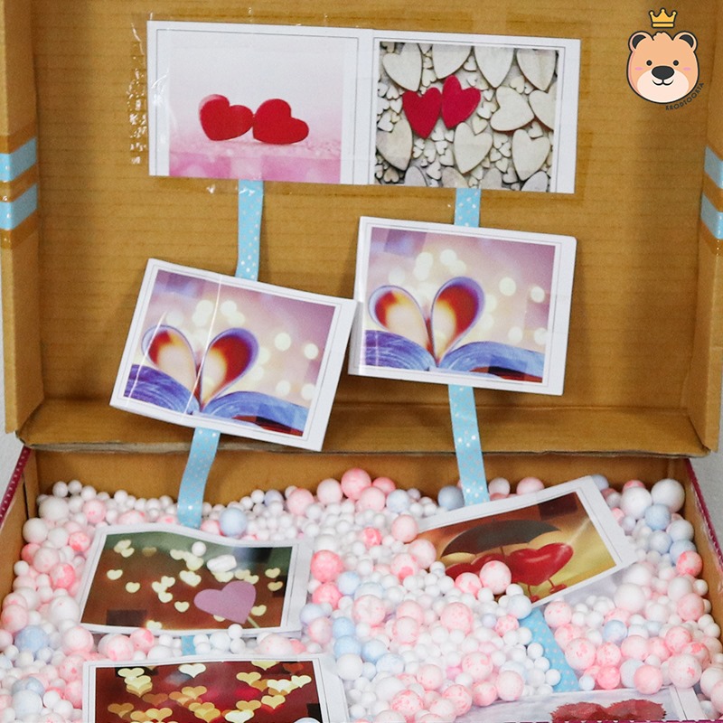 กล่องของขวัญ เม็ดโฟม ตุ๊กตา หมาไซบีเรียน นุ่มนิ่ม 12 นิ้ว | กล่อง ของขวัญ สําเร็จรูป (กล่องครึ่งA)