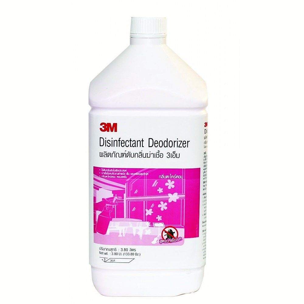 3M Disinfectant Deorizer ผลิตภัณฑ์ดับกลิ่นฆ่าเชื้อ 3เอ็ม กลิ่นตะไคร้หอม 3.8 ลิตร