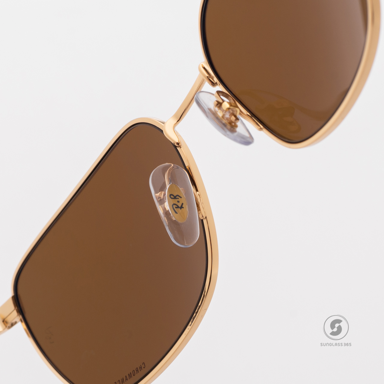Ray Ban RB3684CH 001/AN Gold Brown Chromance Polarized