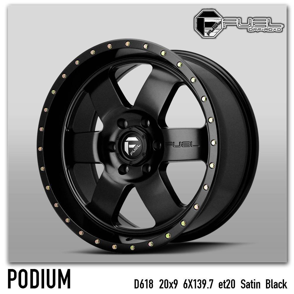 ล้อแท้ #FUEL #PODIUM สีดำ ขอบ20 ราคาถูก