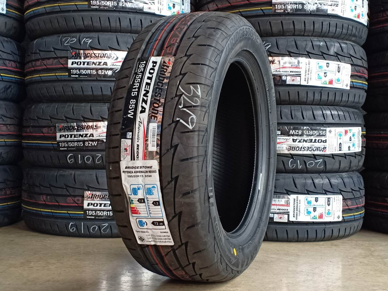 ยางมาใหม่ BRIDGESTONE RE003 195/55-15 ปี19 ราคาพิเศษ