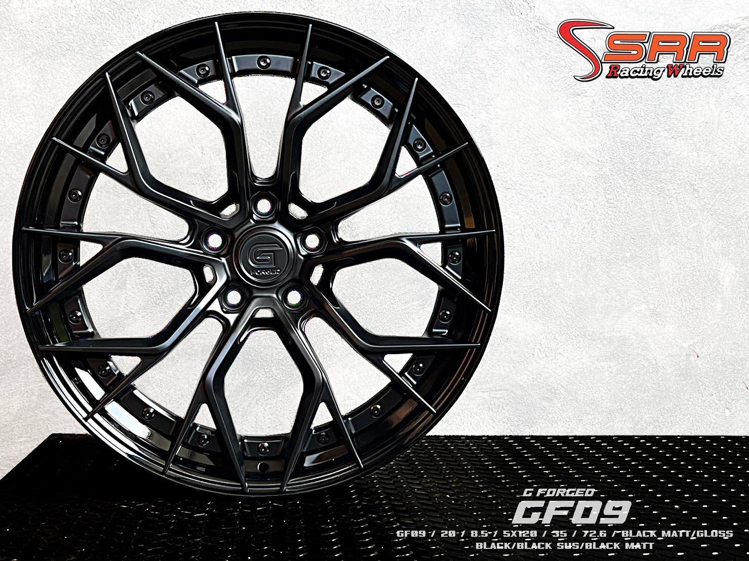 FORGED FOR BYD SEAL : G-FORGED GF09 20x8.5 5H120 35 72.6 สีดำด้าน ขอบดำเงา
