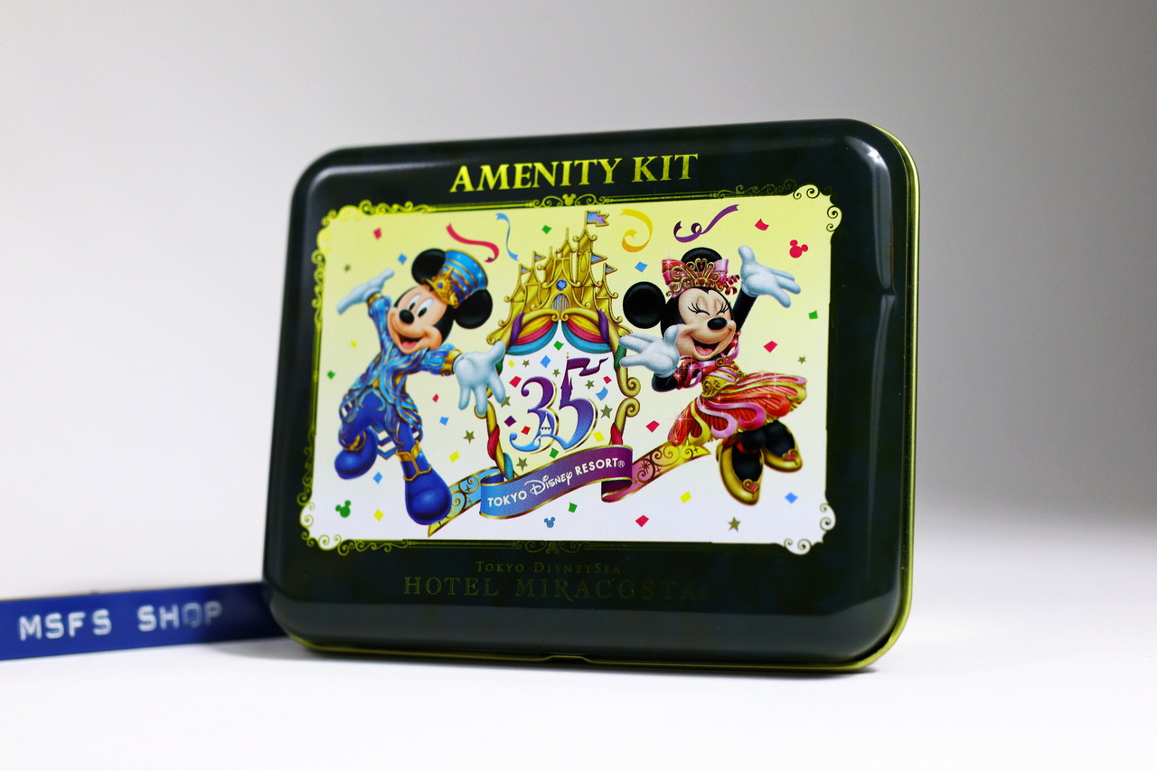 [Vintage] TOKYO Disney Resort 35th - Amenity Kit กล่องเหล็ก - สีเขียว