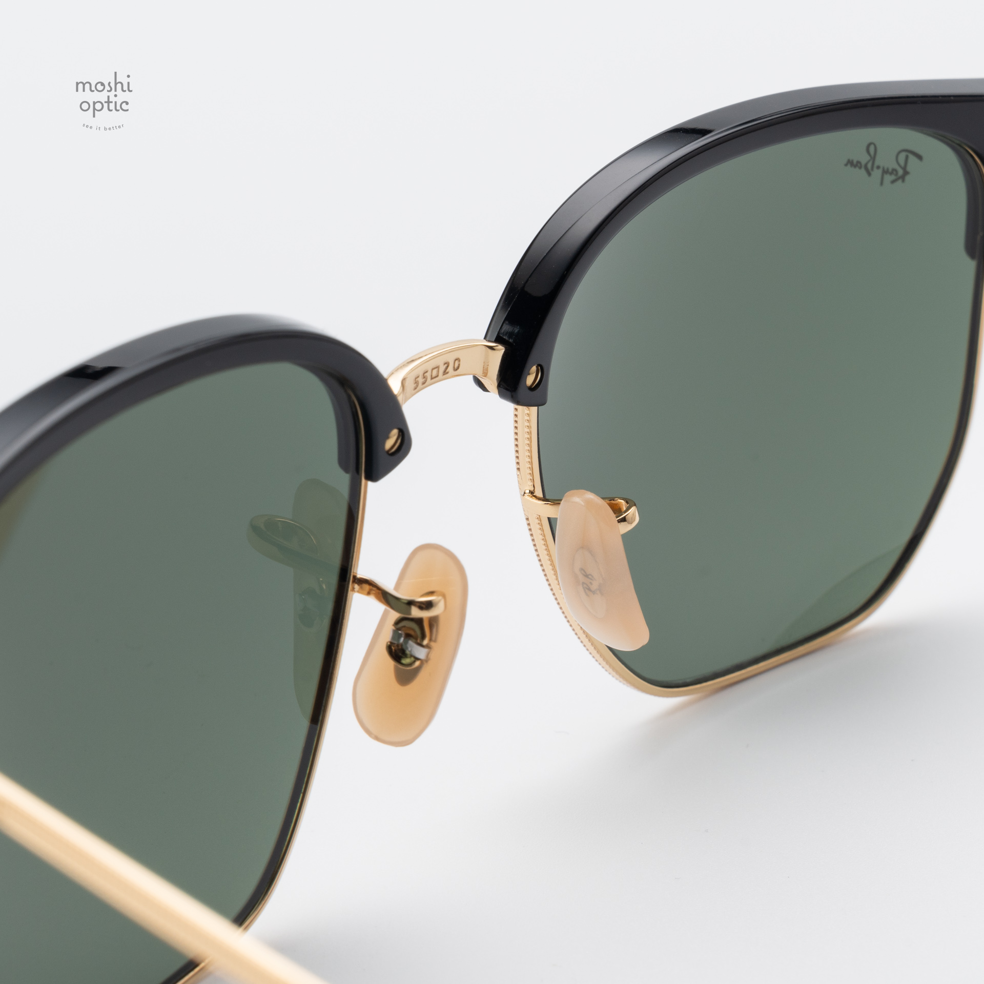 Ray-Ban New Clubmaster RB4416F 601/31 Black on Green