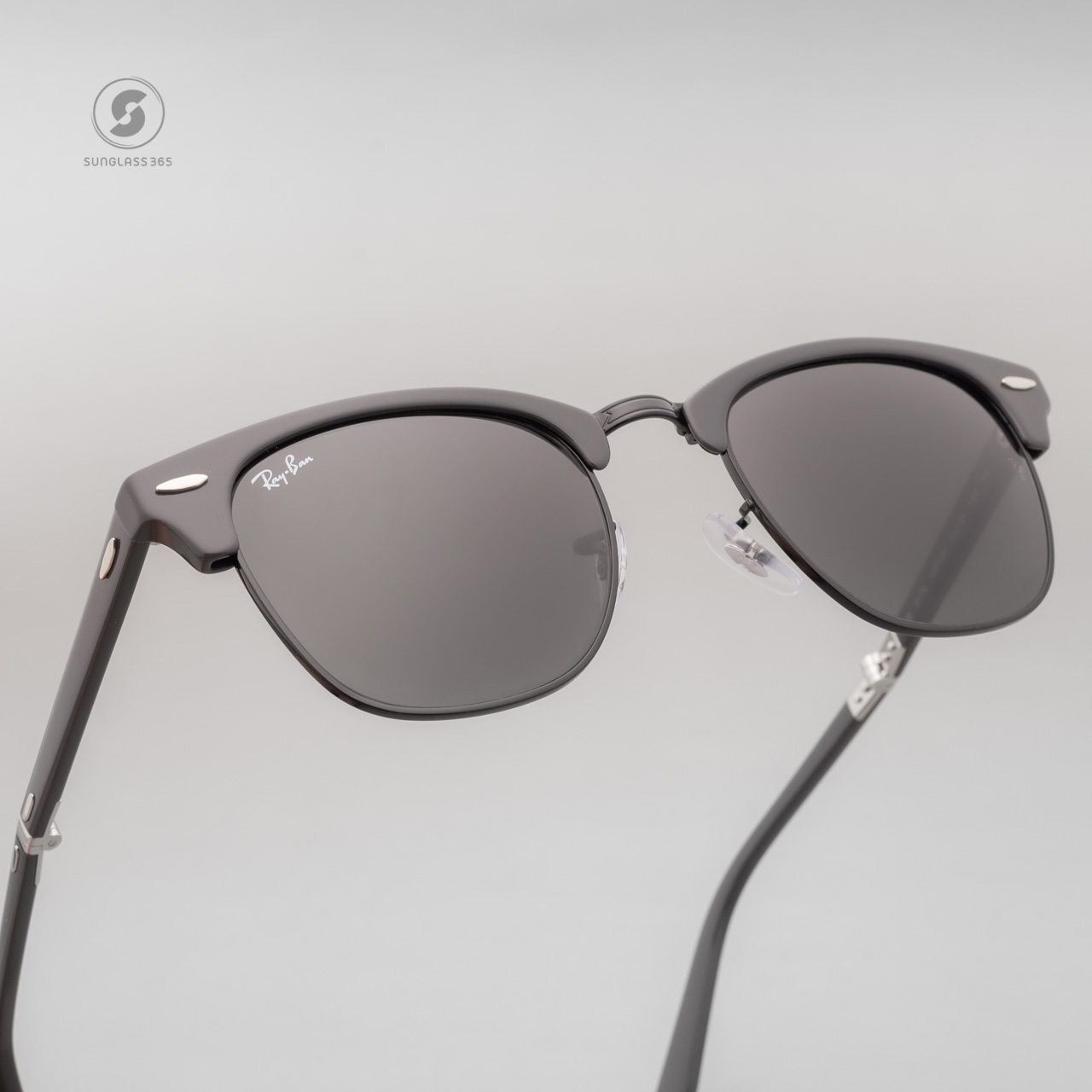 RayBan RB2176 1367B1 Clubmaster Folding Grey on Black