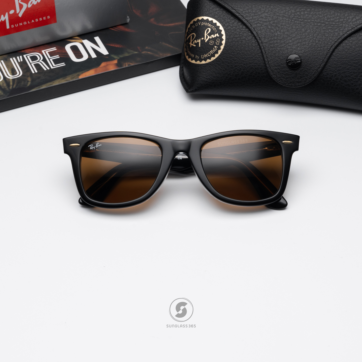 Ray Ban Wayfarer RB2140F 129433 Black on Transparent