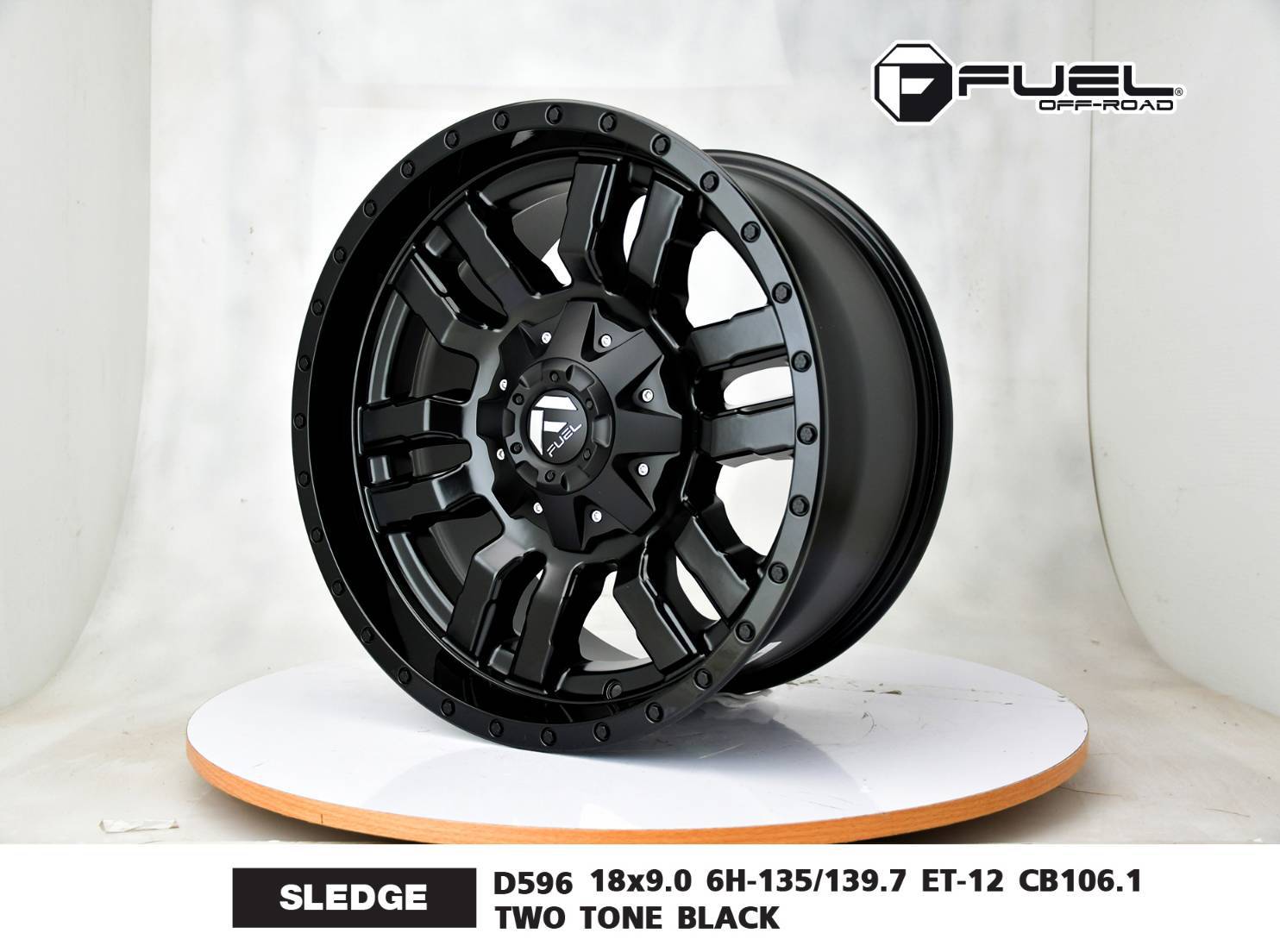ล้อแม็ก USA. แท้ FUEL SLEDGE D596 18x9.0 6x135x139.7 ET-12 ราคาพิเศษ