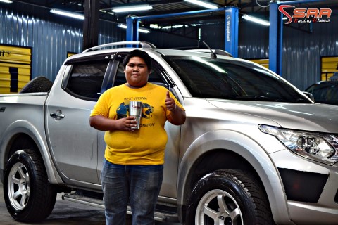 ล้อซิ่ง สายคลีน TE37SUV หยอดแดง สีซิลเวอร์