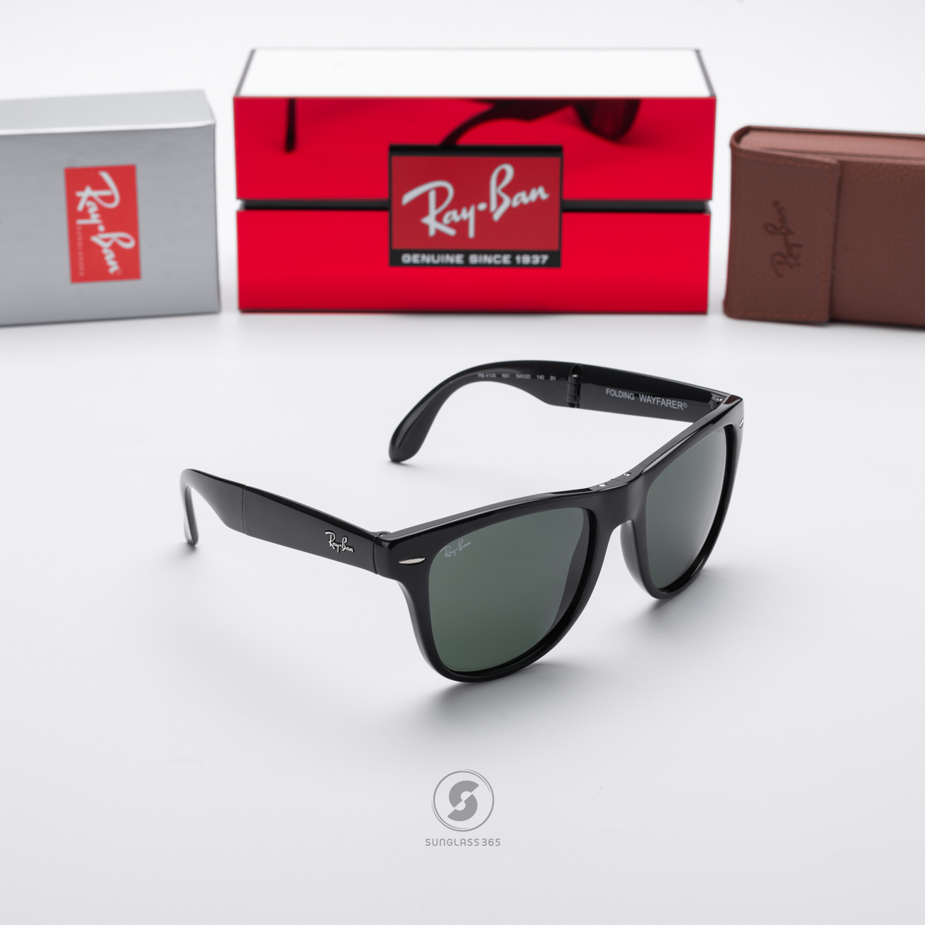 Ray Ban Folding Wayfarer RB4105 601 Crystal Green