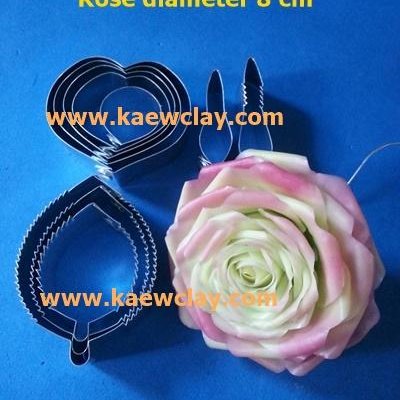 พิมพ์อลูมิเนียมตัดดอก+ใบกุหลาบ (Aluminum mold cutter roses + leaves )