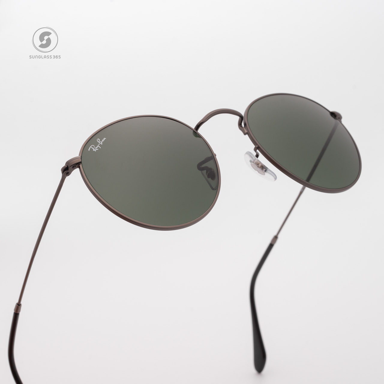 Ray-Ban RB3447 029 Round metal Gunmetal frame G-15 lenses