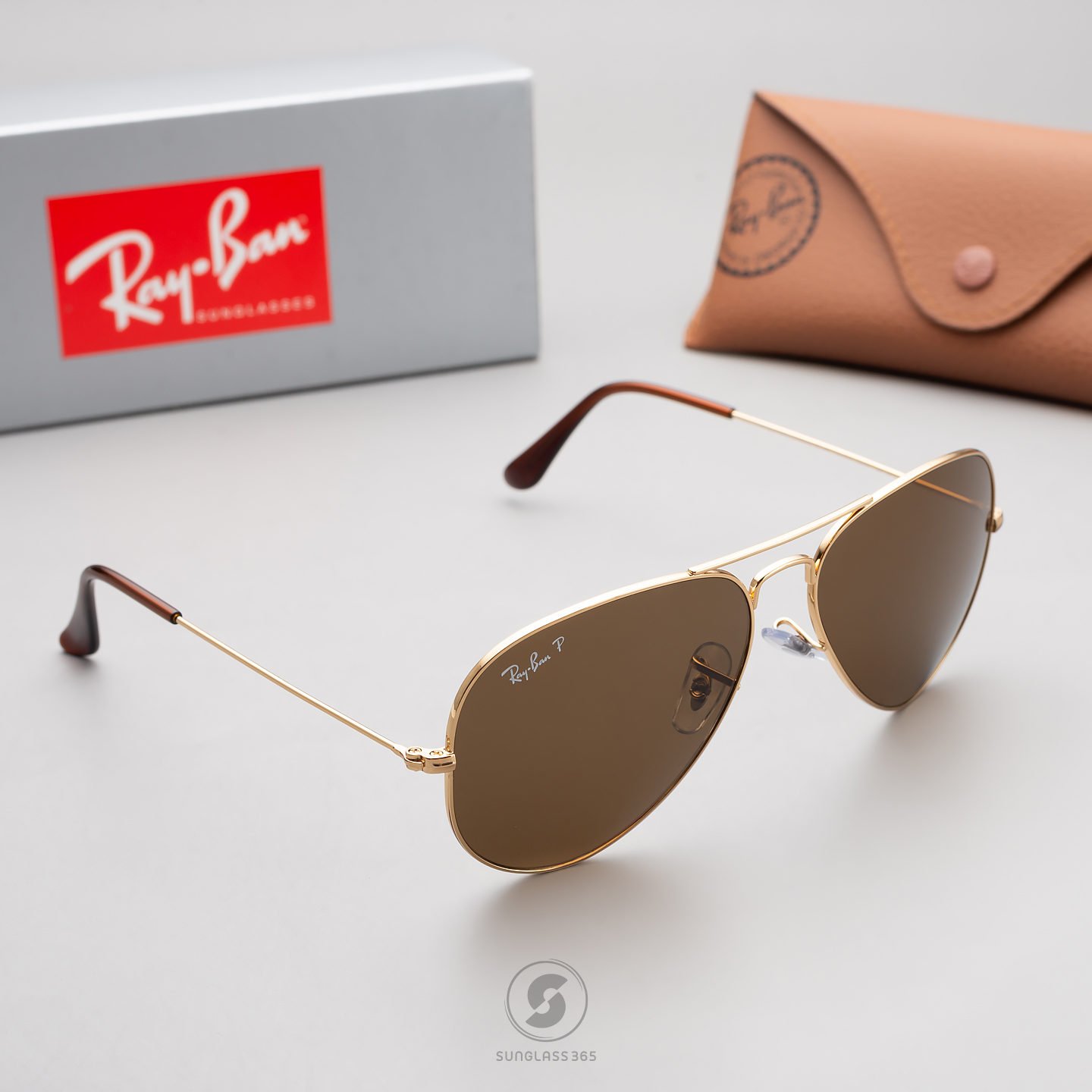 Ray Ban AVIATOR RB3025 001/57 Brown Polarized
