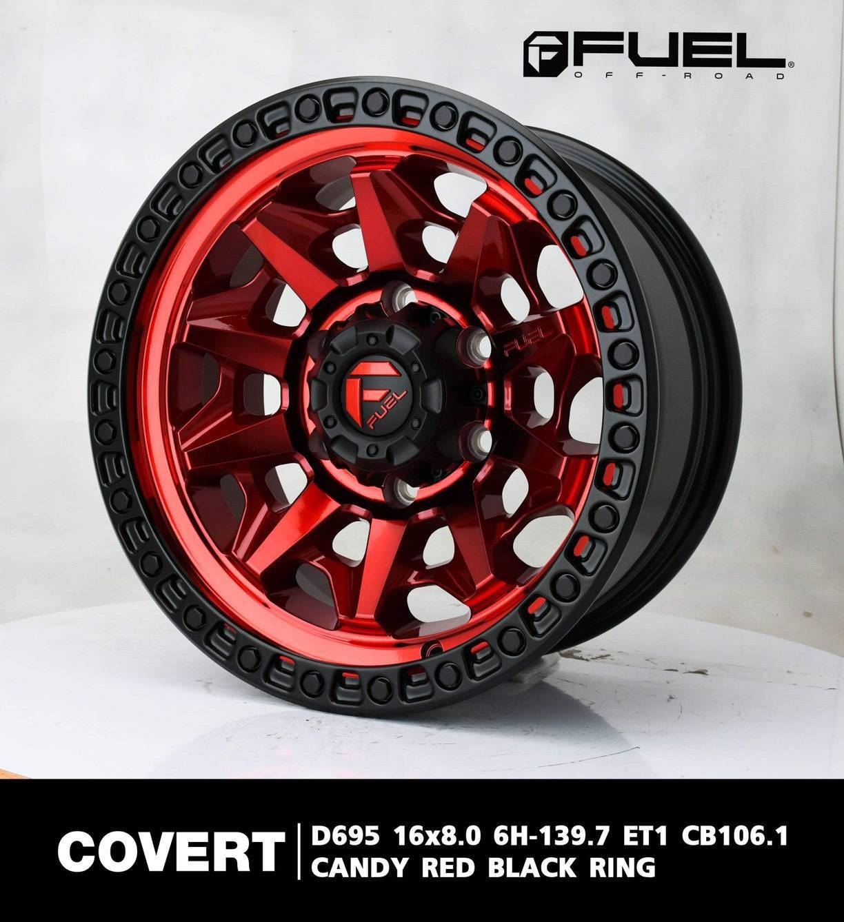 FUEL COVERT ล้อแท้ ราคาพิเศษ 16x8.0 offset+1 6x139.7