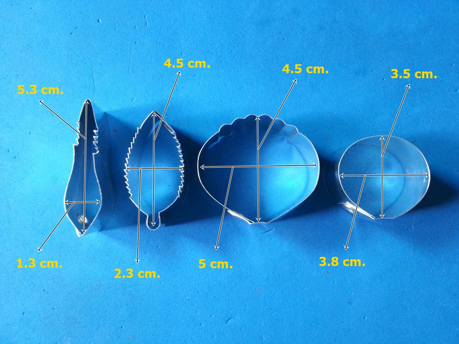 พิมพ์อลูมิเนียมตัดดอก+ใบกุหลาบ (Aluminum mold cutter roses + leaves)