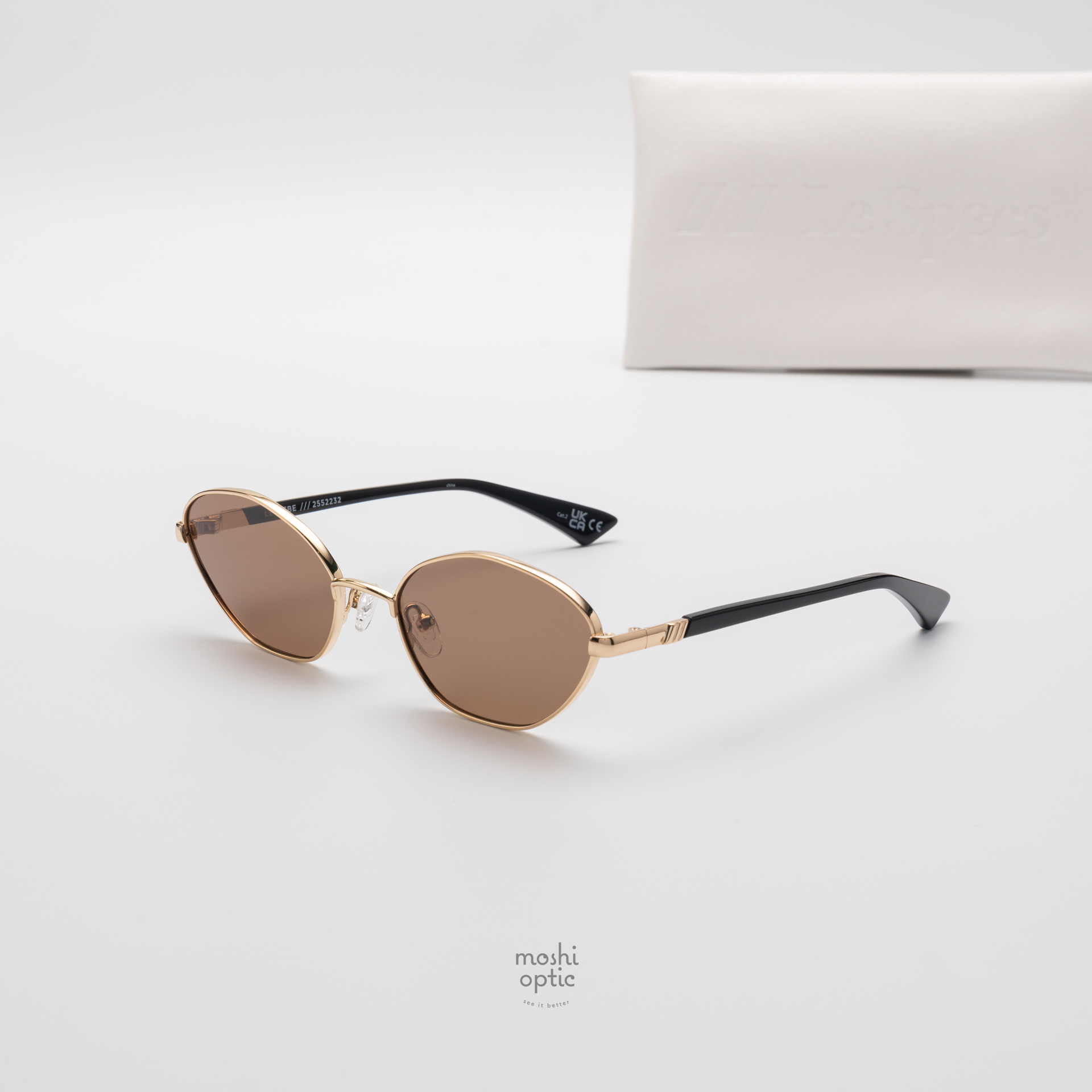 แว่นกันแดด Le Specs LSU2552231 LE BEBE Gold Crimson Tint สำเนา