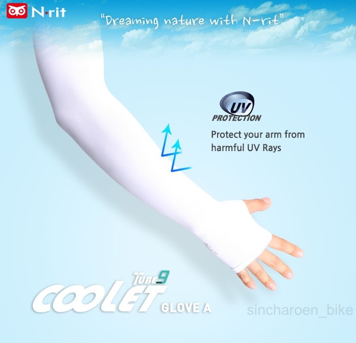 N-rit ปลอกแขนกัน Cool Nine Coolet ป้องกัน UV แบบคล้องนิ้ว