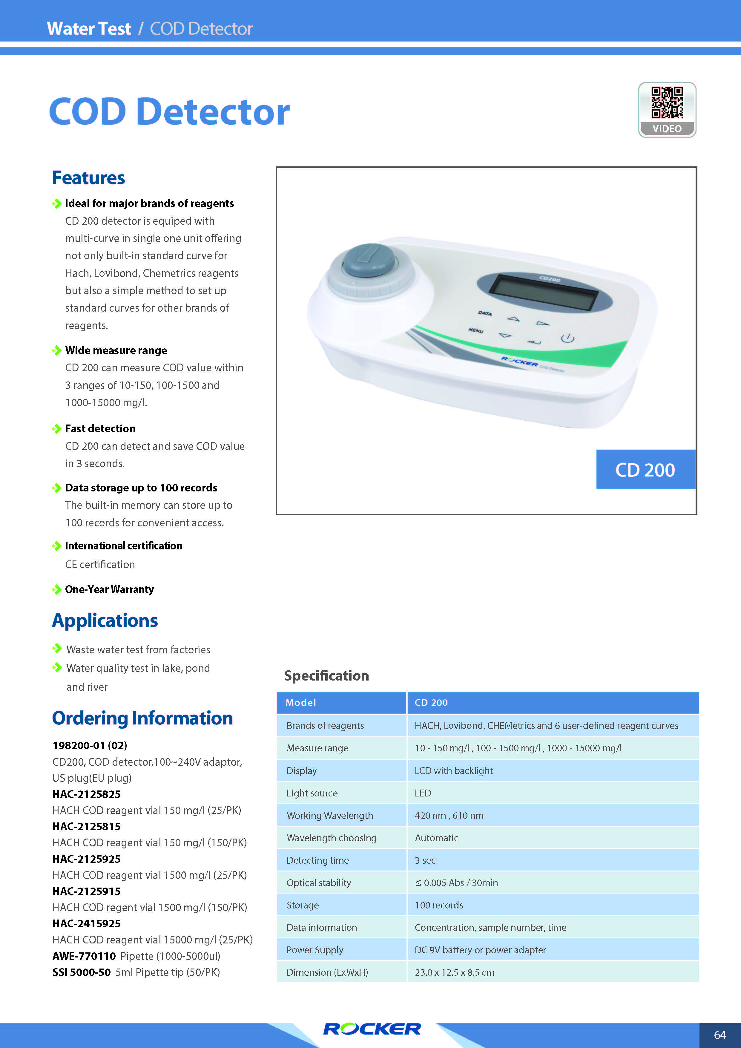 CD 200 (COD Detector)