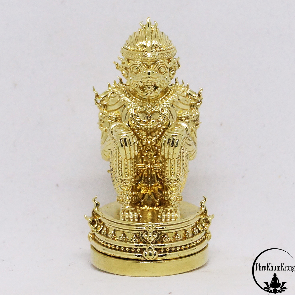 หนุมานพุทธศิลป์ เศรษฐีบูรพา มหาปราบ หลวงปู่บุญมา สำนักสงฆ์เขาแก้วทอง จังหวัดปราจีนบุรี เนื้อทองเหลืองขัดเงา