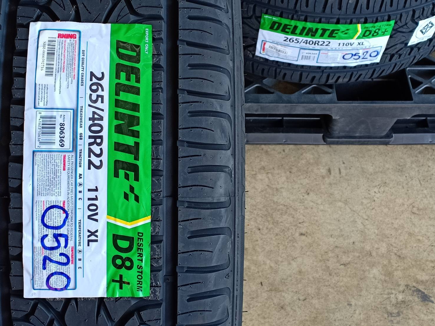 DELINTE 265/40R22 DESERT STORM D8+ 110V XL MADE IN THAILAD