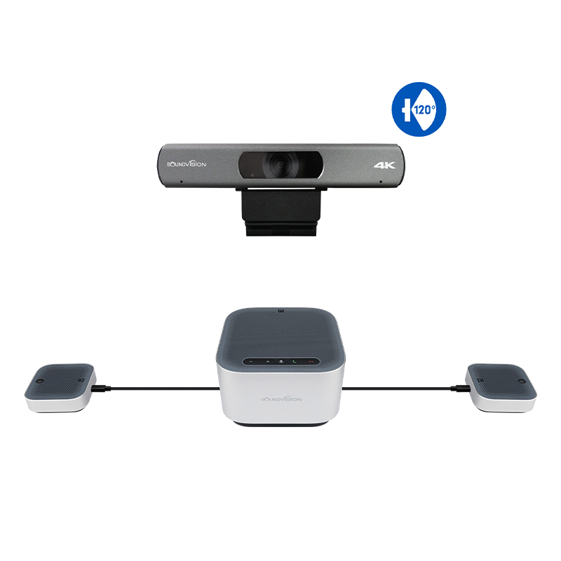 SOUNDVISION SVC-3000 SET 3 ชุด Speakerphone พร้อม กล้อง VC-4K Pro(120°) สำหรับประชุมออนไลน์