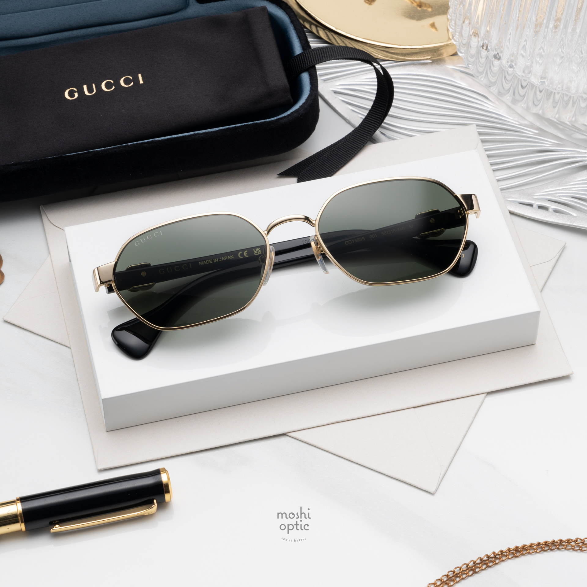 แว่นกันแดด Gucci GG1593S 001