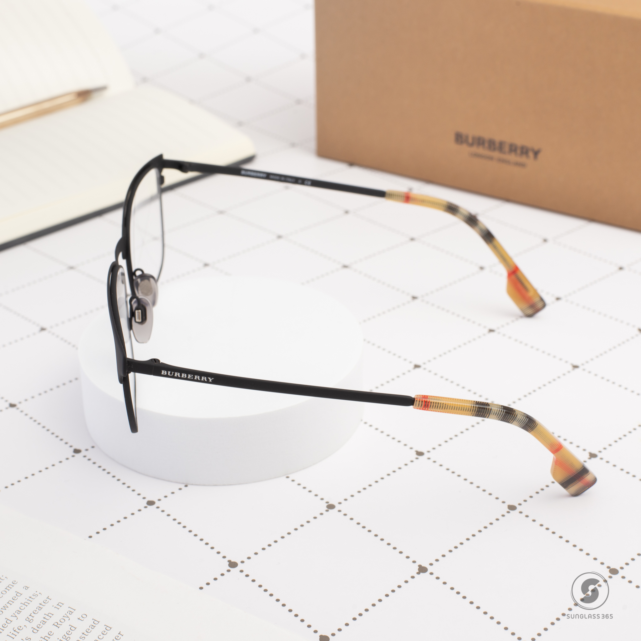 BURBERRY BE1332 1283 Black Rubber