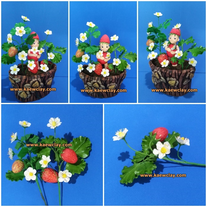 พิมพ์อลูมิเนียมตัดดอก+ใบสตอเบอรี่(Aluminum mold cutter strawberry + leaves )