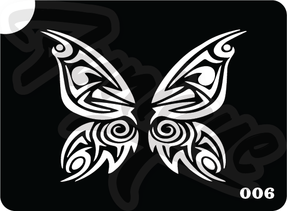 SET 4 Stencil บล็อกสติกเกอร์ รอยสักกากเพชร เพ้นท์กากเพชร กลิตเตอร์ Funique สติ๊กเกอร์ แบบลาย DIY งานประดิษฐ์