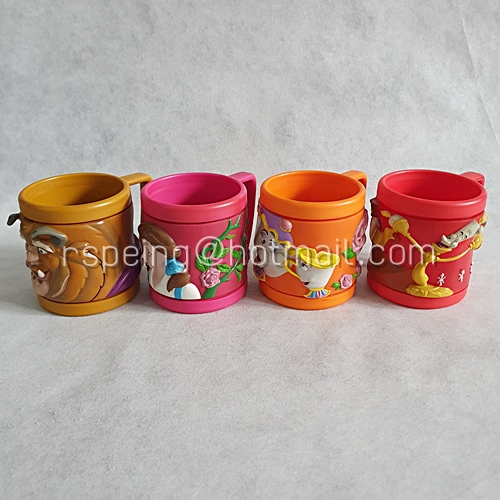 ถ้วย mug ดิสนีย์ โฉมงามกับเจ้าชายอสูร Disney Beauty and the Beast 4 ใบ (ครบชุด)