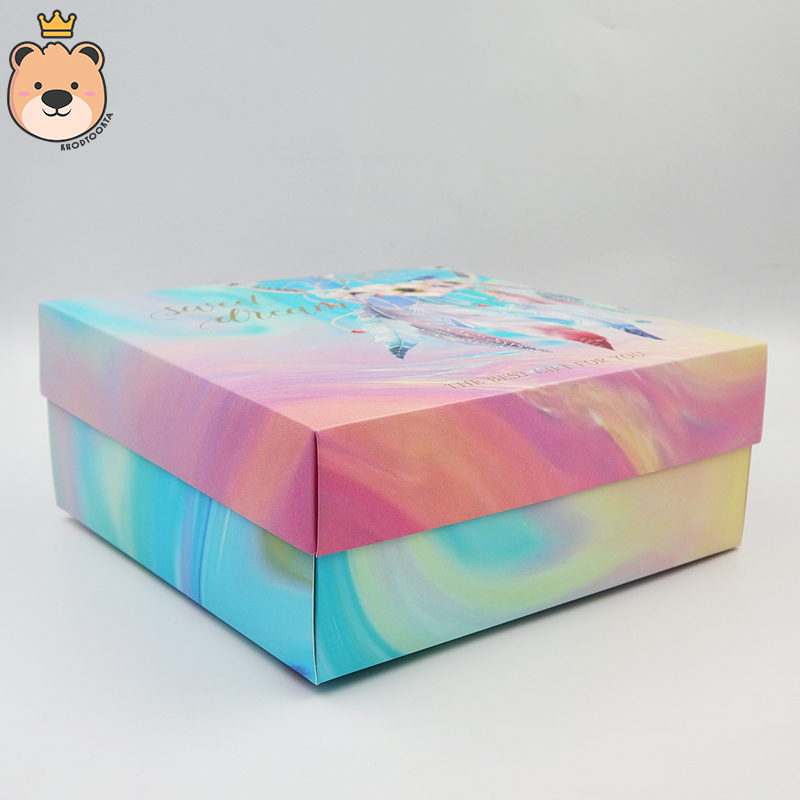 กล่องของขวัญ Gift box ประกอบให้พร้อมส่ง กล่องเปิดฝา กล่องของขวัญชำร่วย มี 4 ลายให้เลือก (แพ็คกล่องส่ง)