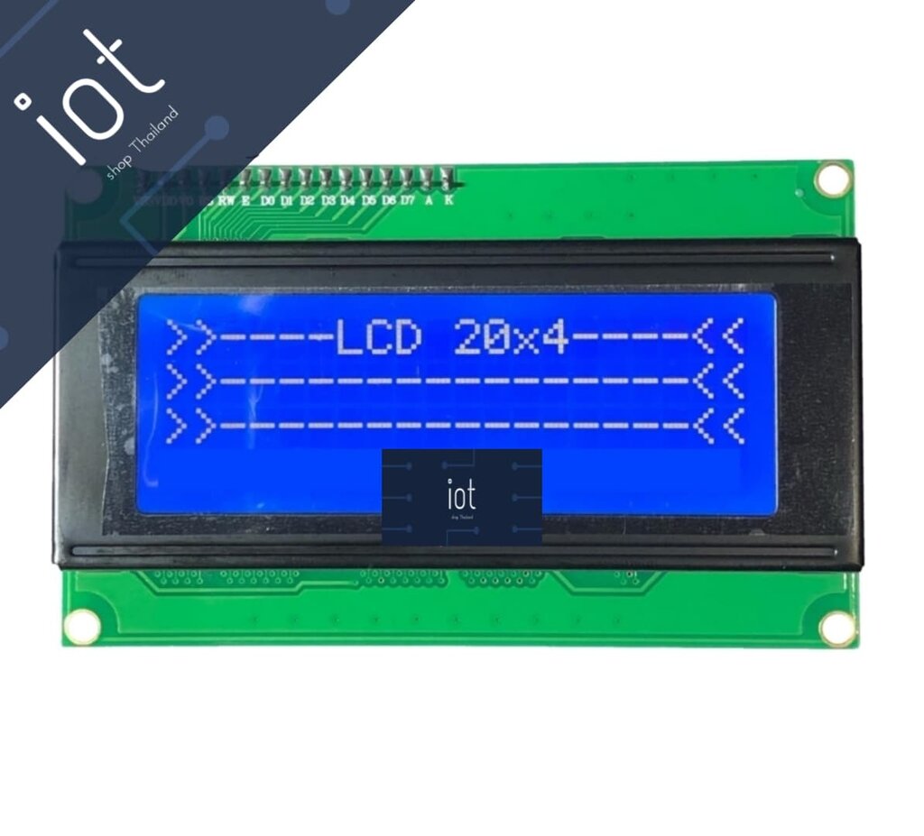 20x4 LCD with backlight (Blue Screen)