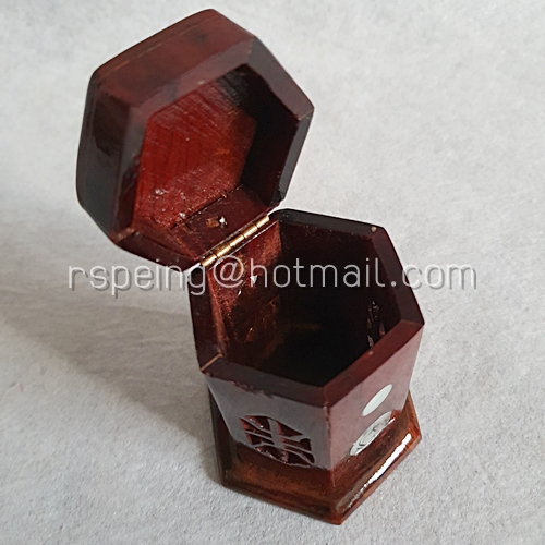 กล่องใส่ไม้จิ้มฟัน ไม้ชิงชันฝังเปลือกหอยมุก งานทำมือเวียดนาม