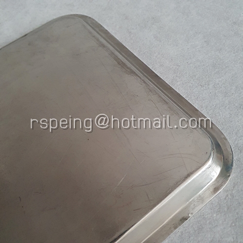 ถาดสแตนเลส (18-8) ทรงสี่เหลี่ยมผืนผ้า ของสายการบิน JAL โลโก้ตัวอักษร JAL