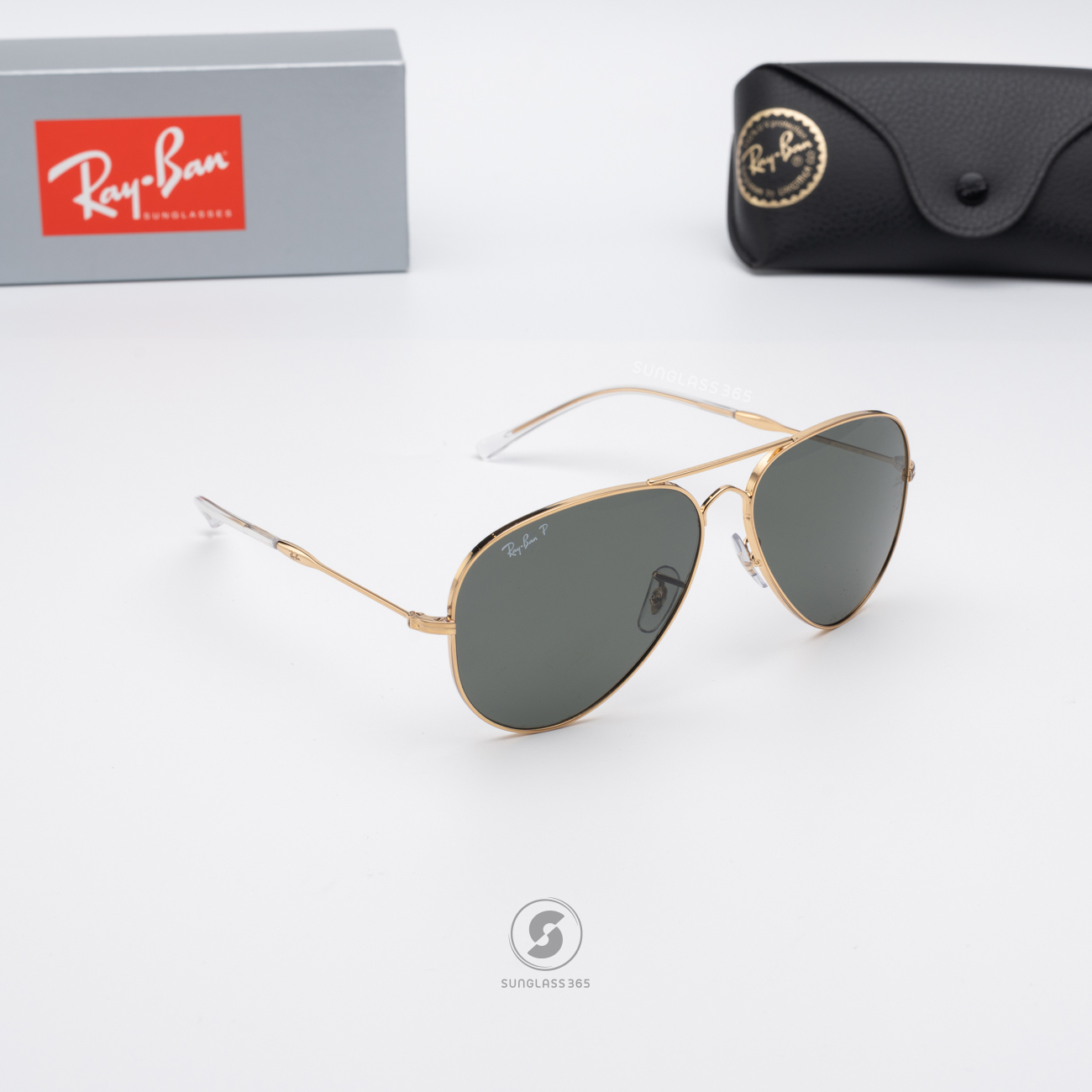 แว่นกันแดด Rayban Old Aviator RB3825 001/58 Gold Polarized
