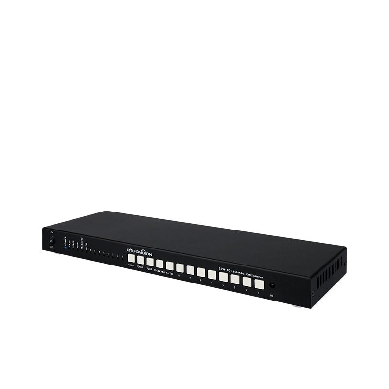 SOUNDVISION SSW-801 เครื่องสลับสัญญาณภาพ 4K30 HDMI Switcher 8 in 1 out
