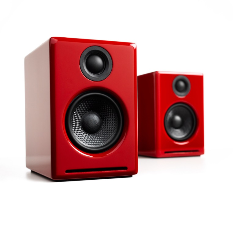 Audioengine a2+ wireless (สีแดงเงา) ลำโพงแบบ Desktop Speaker จิ๋วแต่แจ๋ว รองรับบลูทูธ มีDACในตัว