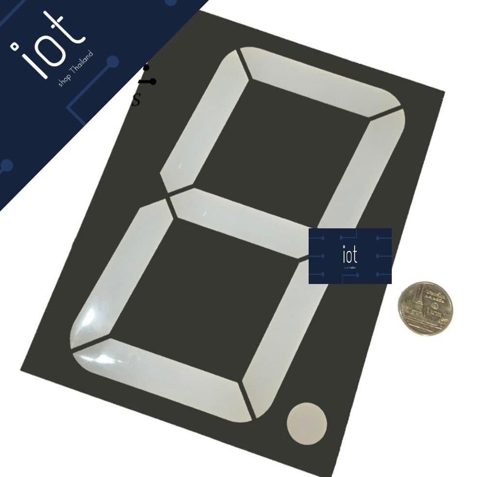 7 Segment 5" Common Anode/Cathode (ไฟบวกร่วม/ไฟลบร่วม สีแดง/เขียว/น้ำเงิน/ขาว) 50101AS/50101BS