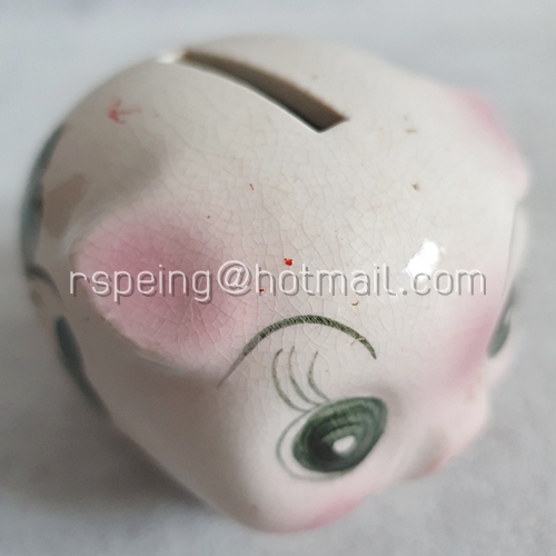 กระปุกออมสิน เซรามิค หมูปุ๊กลุกตาโต