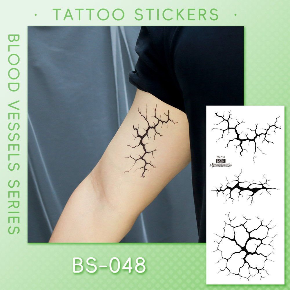 Tattooฮาโลวีน แต่งหน้าผีซอมบี้ สติ๊กเกอร์ติดหน้าลายฮาโลวีน แผ่นใหญ่