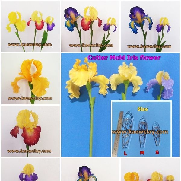 พิมพ์อลูมิเนียมตัดดอก+ใบไอรีส(Aluminum mold cutter IRIS + leaves )