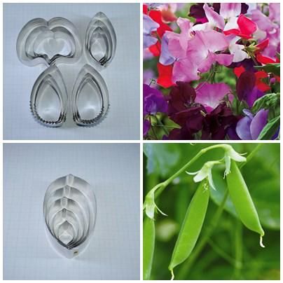 พิมพ์อลูมิเนียมตัดดอก+ใบสวีทพี(Aluminum mold cutter Sweet Pea + leaves )