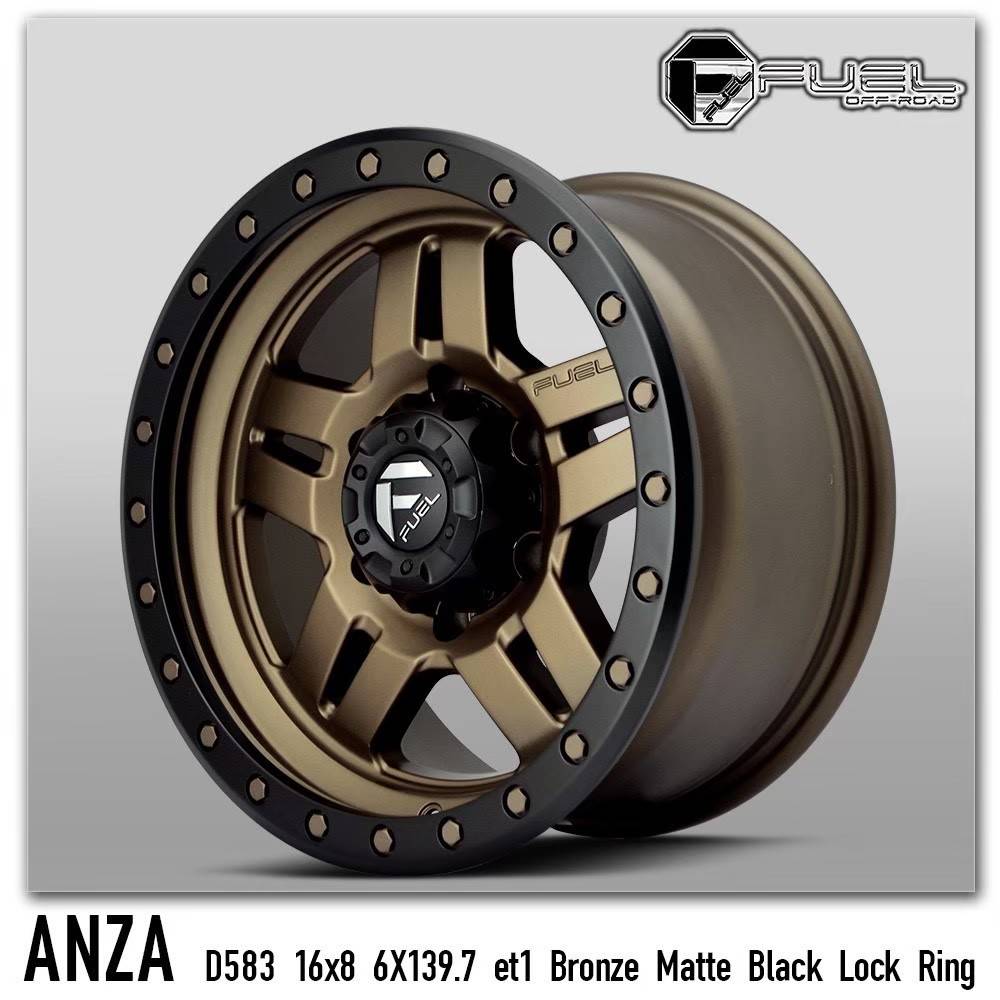 ล้อ USA. แท้ FUEL ANZA D582 16x9 6x139.7 ET+1