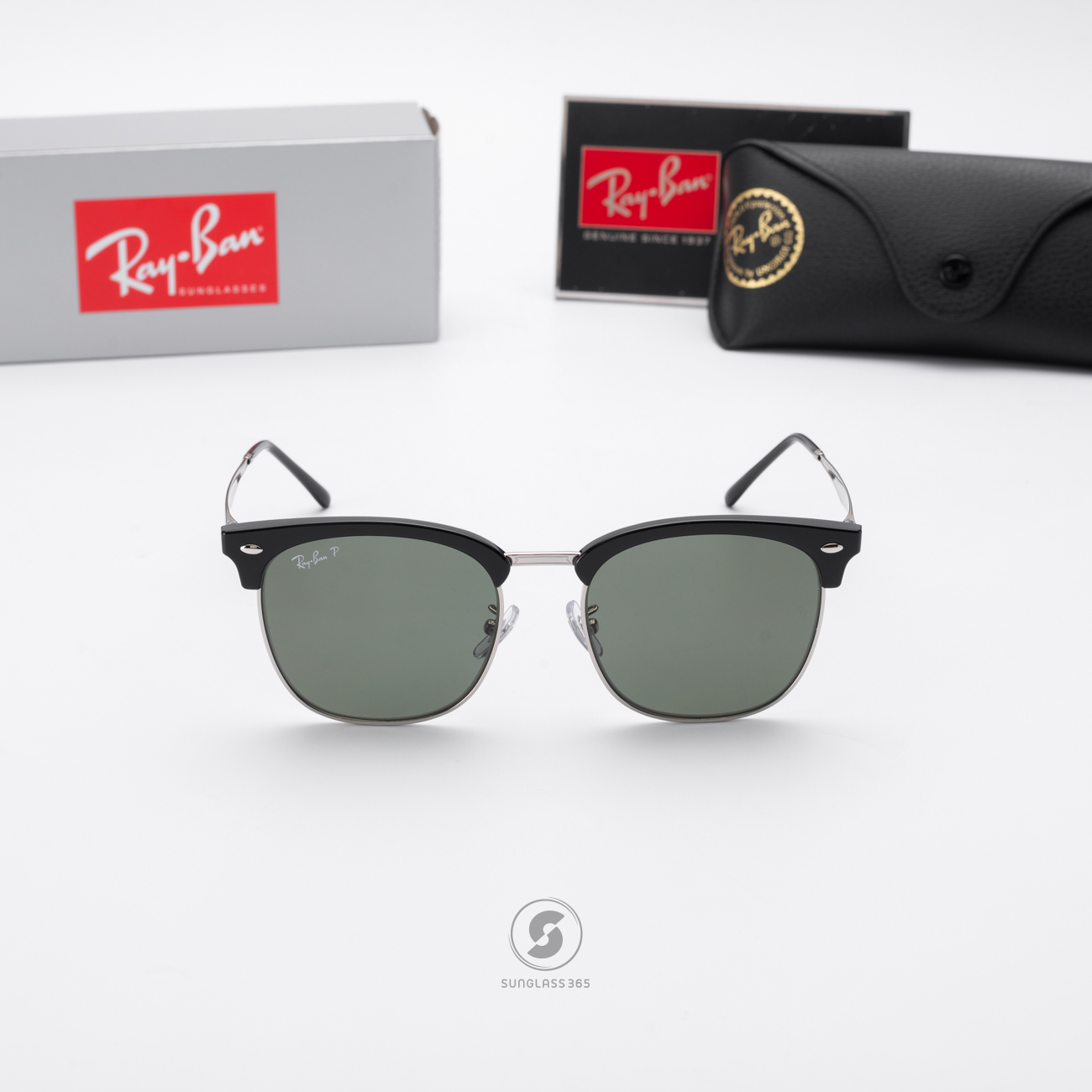 Ray Ban Clubmaster RB4418D 6670/9A Black on Silver