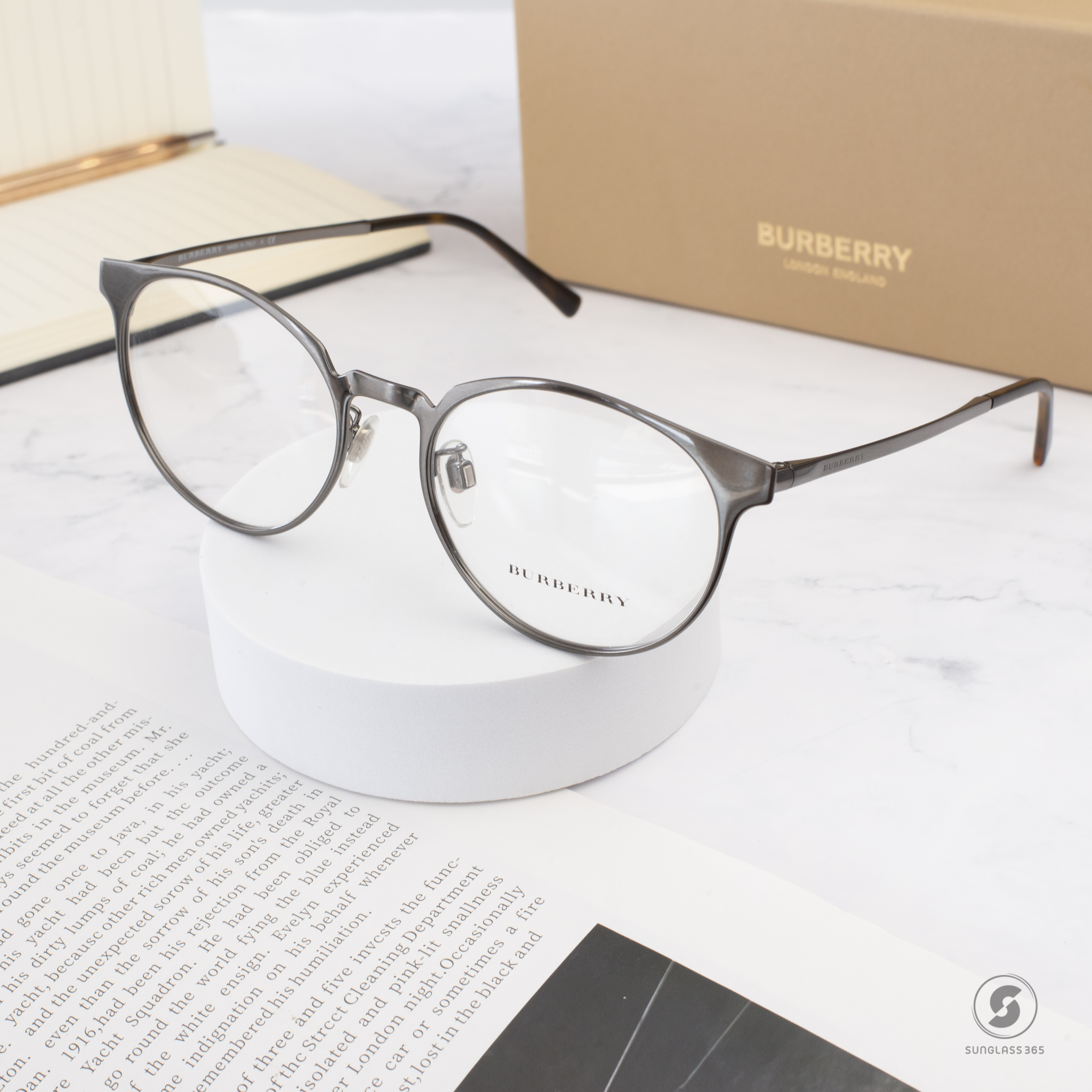 BURBERRY BE1321D 1225 BRUSHED DARK GUNMETAL