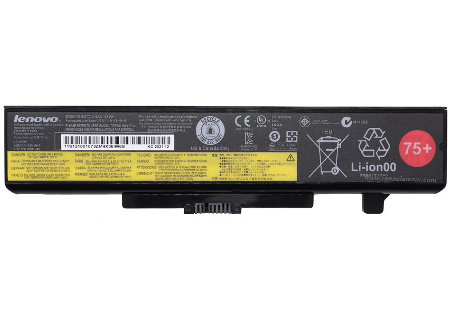 Battery Lenovo L11L6Y01 10.8V 48Wh Original L11L6Y01 ตรงรุ่น ราคา พิเศษ แบตเตอรี่ Lenovo IdeaPad B485, IdeaPad Y480A, IdeaPad Z585 48Wh ตรงรุ่น ตรงสเปค ลด ราคา พิเศษ