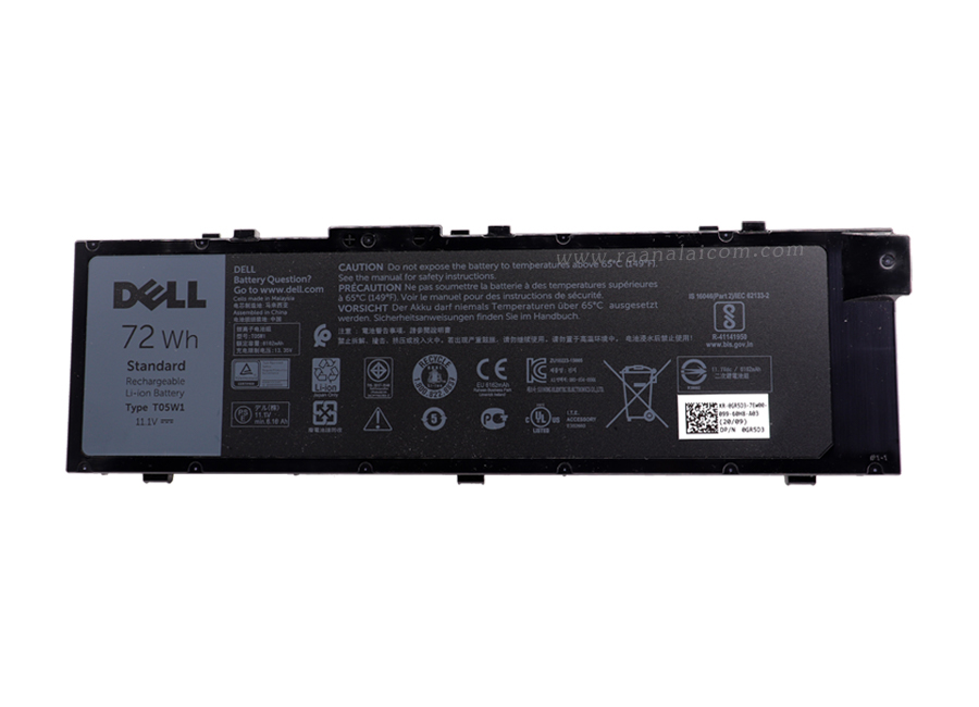 Battery Dell Precision 7710 Original T05W1 ลด ราคา พิเศษ แบตเตอรี่ โน๊ตบุ๊ค Dell Precision 7710 72Whr ตรงรุ่น