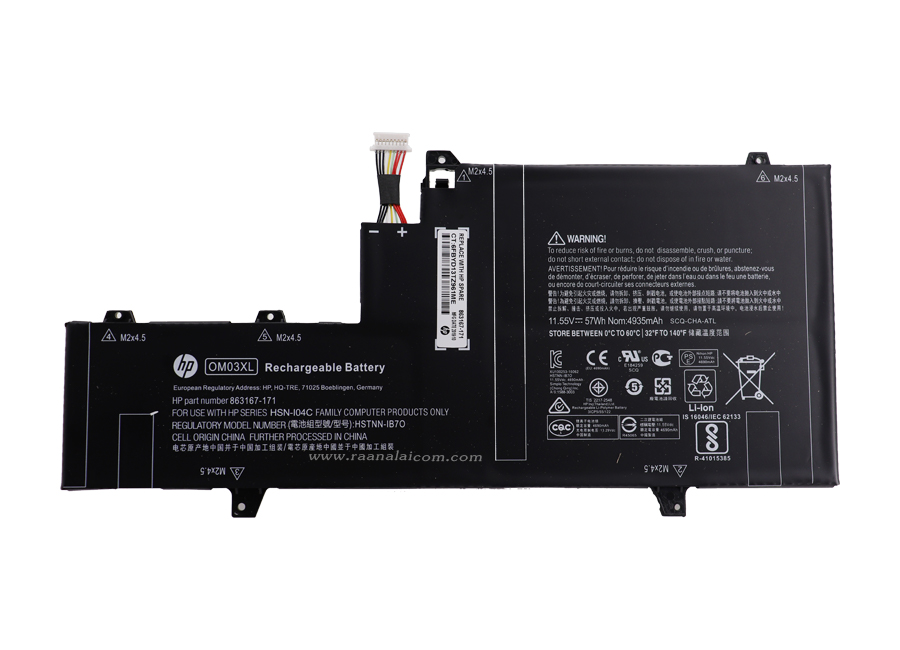 Battery HP EliteBook X360 1030 G2 Series Original ราคา พิเศษ OM03XL แบตเตอรี่ โน๊ตบุ๊ค HP X360 1030 G2 OM03 863167-171 ลดราคาพิเศษ