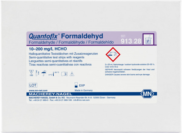 QUANTOFIX® Formaldehyde 91328 กระดาษทดสอบฟอร์มาลดีไฮด์