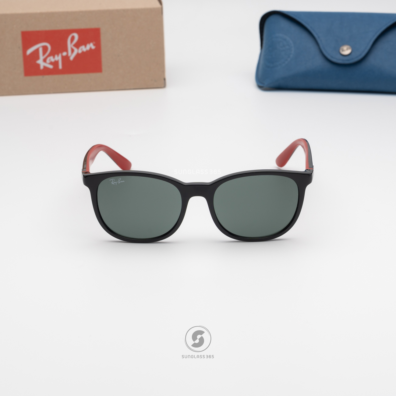 Ray Ban RJ9079S 713171 Black on Red