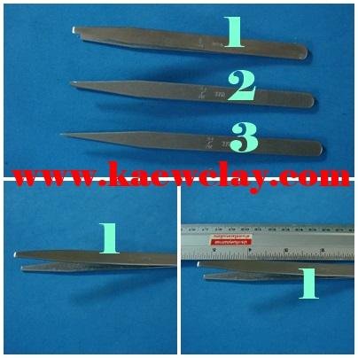 ปากคีบปลายมน,ปลายแหลม(ธรรมดา)(Steel clamp end of Round)